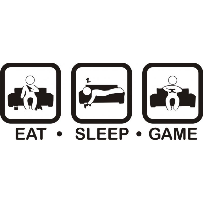 Eat Sleep Game 2 - Sticker autocollant