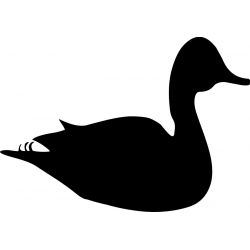 Silhouette de canard - Sticker autocollant