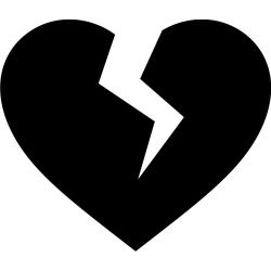 Coeur brisé - Sticker autocollant