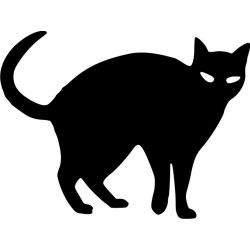 Silhouette de chat 6 - Sticker autocollant