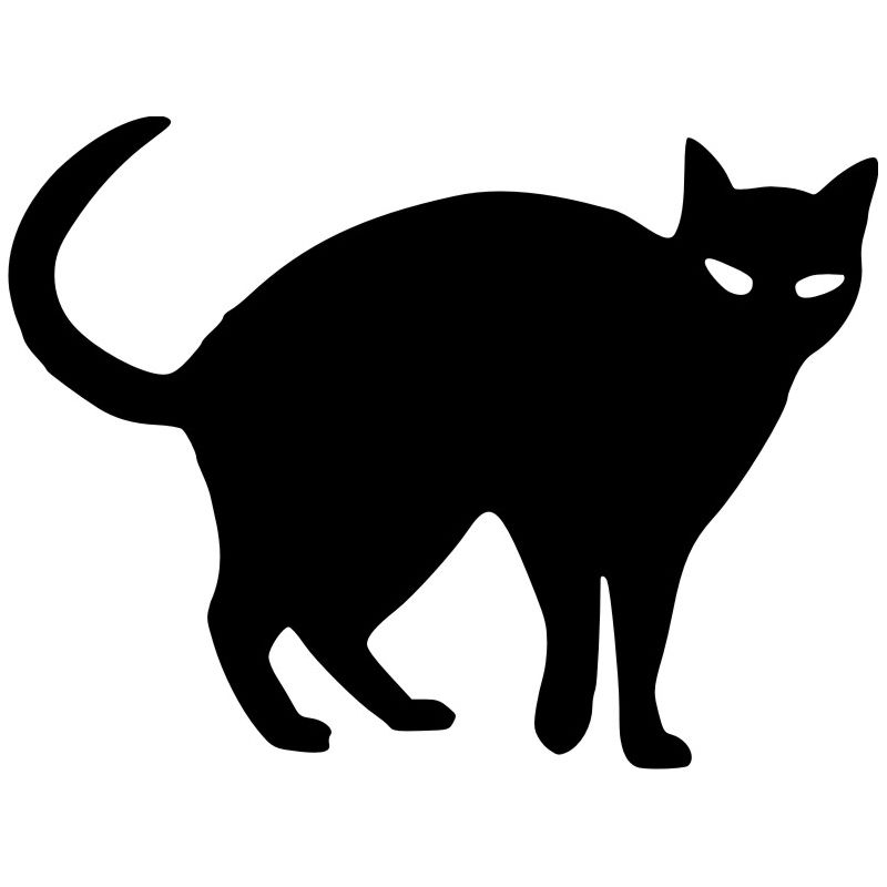 Silhouette de chat 6 - Sticker autocollant