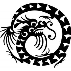 Dragon circulaire - Sticker autocollant