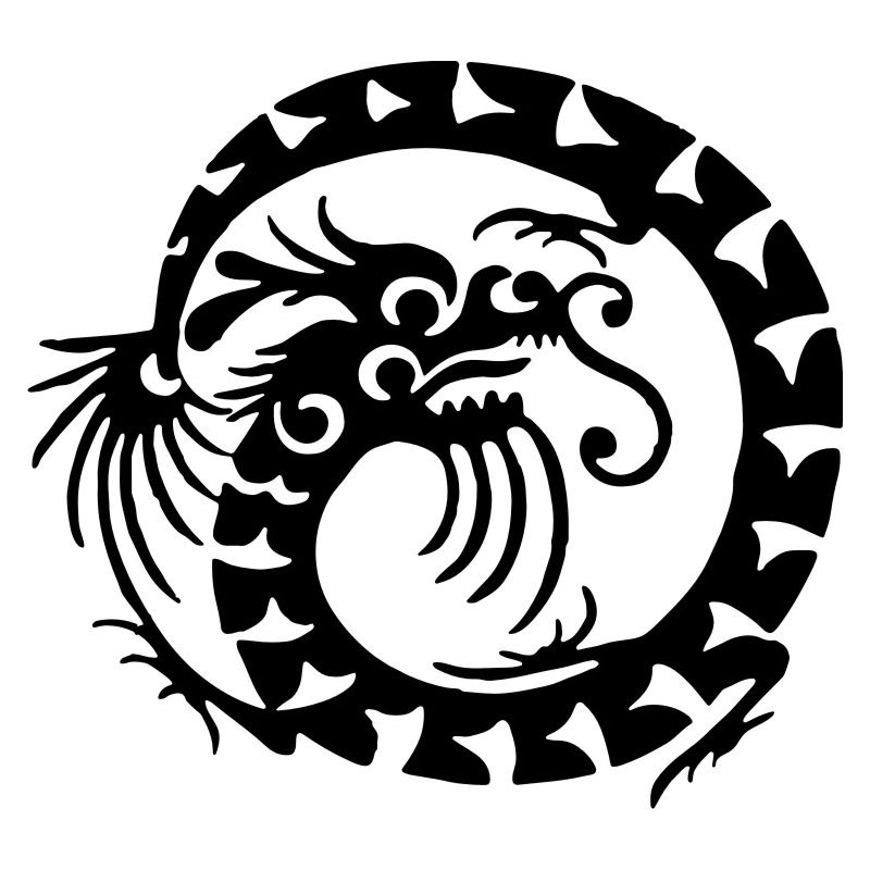 Dragon circulaire - Sticker autocollant