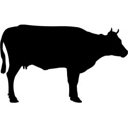 Silhouette de vache 4 - Sticker autocollant