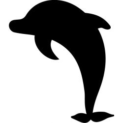 Silhouette de dauphin 5 - Sticker autocollant