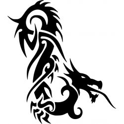 Dragon tattoo 3 - Sticker autocollant