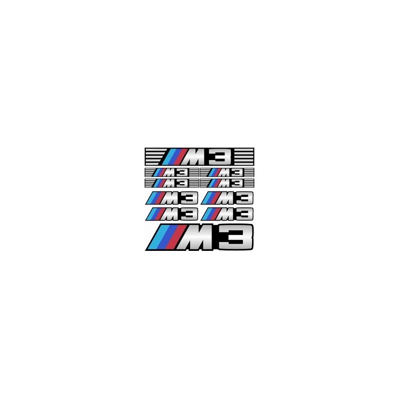 Planche Stickers BMW M3 - modèle 3