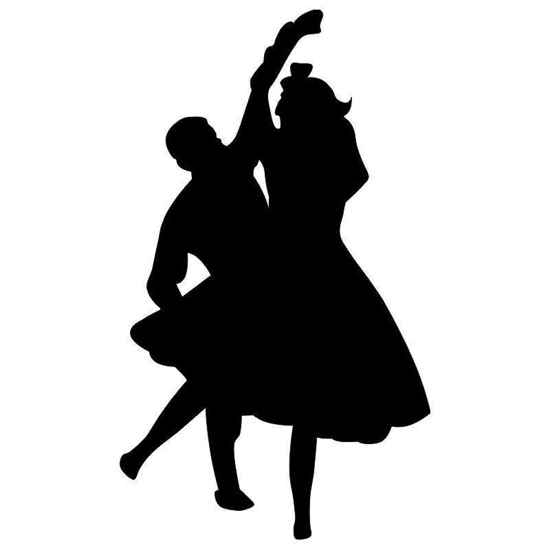 Silhouette Danseurs - Sticker autocollant