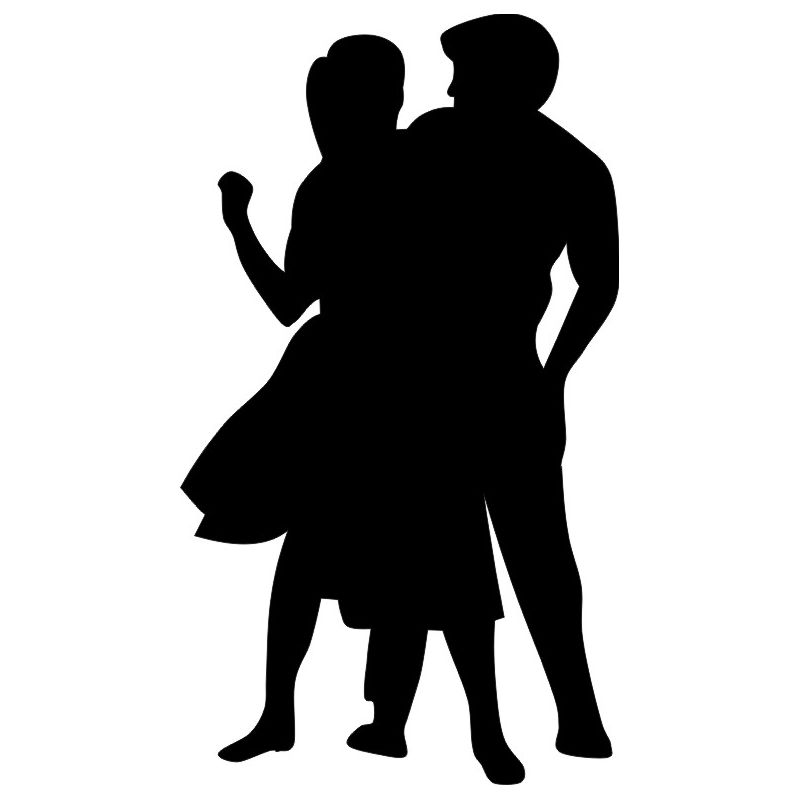 Silhouette Danseurs 2 - Sticker autocollant