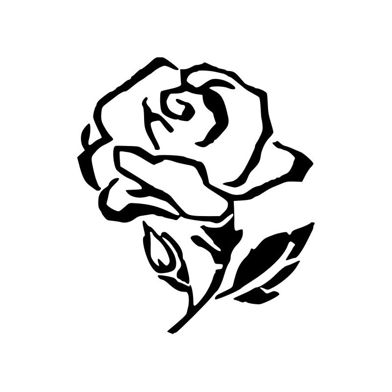 Sticker Fleur Rose - Autocollant Fleur Rose