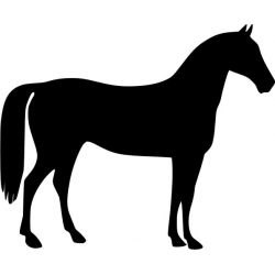 Silhouette de Cheval 8 - Sticker autocollant