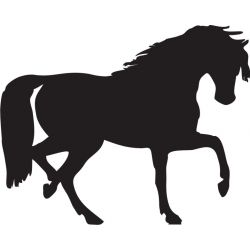 Silhouette Cheval 15 - Sticker autocollant