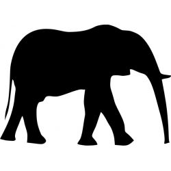 Silhouette elephant 3 - Sticker autocollant