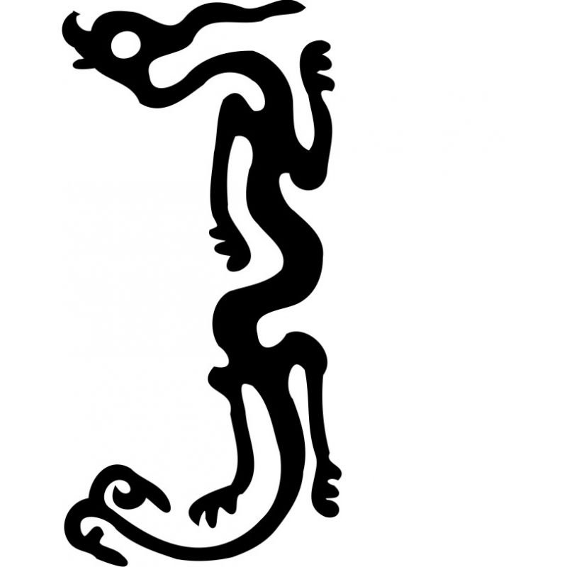 Dragon chinois - Sticker autocollant