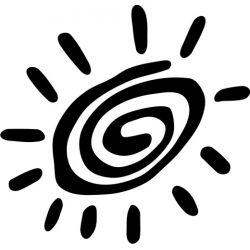 RockArt GeorgeSpiral Sun - Sticker autocollant