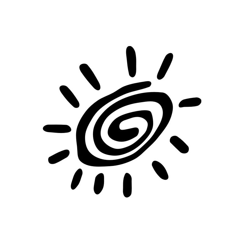 RockArt GeorgeSpiral Sun - Sticker autocollant