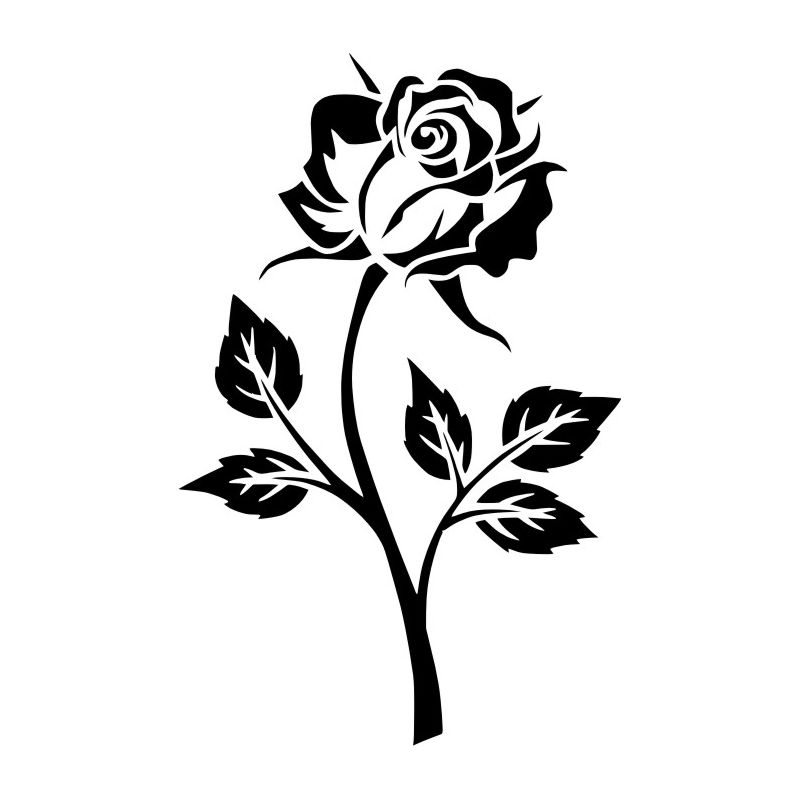 Rose 4 - Sticker autocollant
