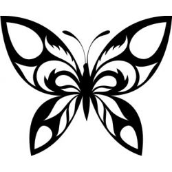Tribal papillon - Sticker autocollant