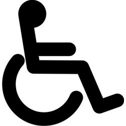 Picto logo handicapé - Sticker autocollant