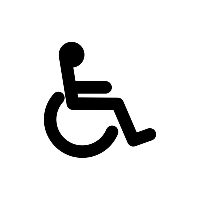 Picto logo handicapé - Sticker autocollant