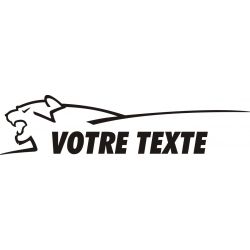 Texte personnalisable avec tête de lion style Peugeot - Côté 1