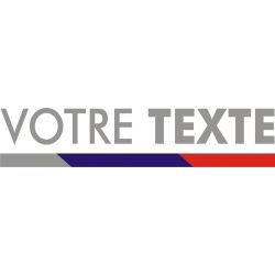 Texte personnalisable avec drapeau style Peugeot Sport