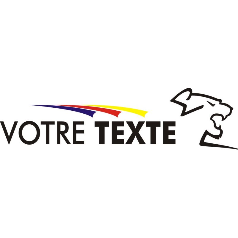 Autocollant pour Peugeot Sport avec texte perso - Côté 2