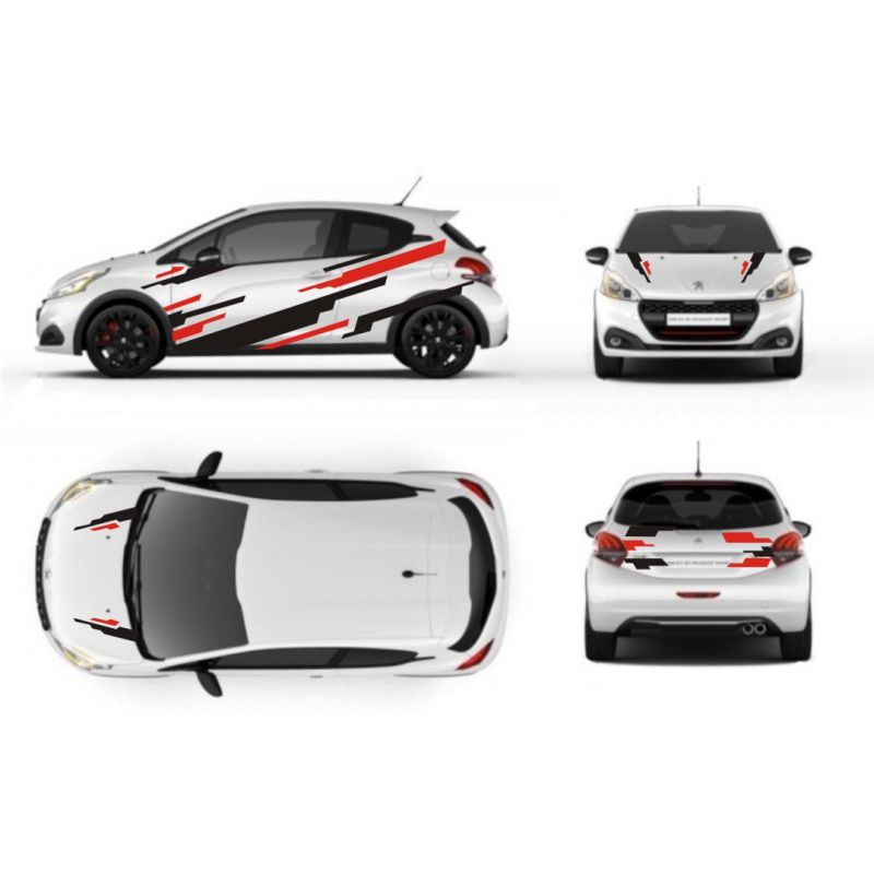 Kit déco rallye - Autocollants pour voiture (toutes marques) personnalisable