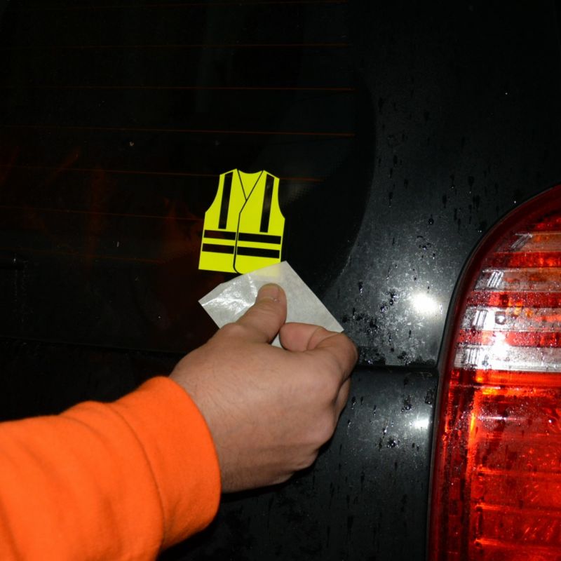 autocollant les gilets jaunes voiture