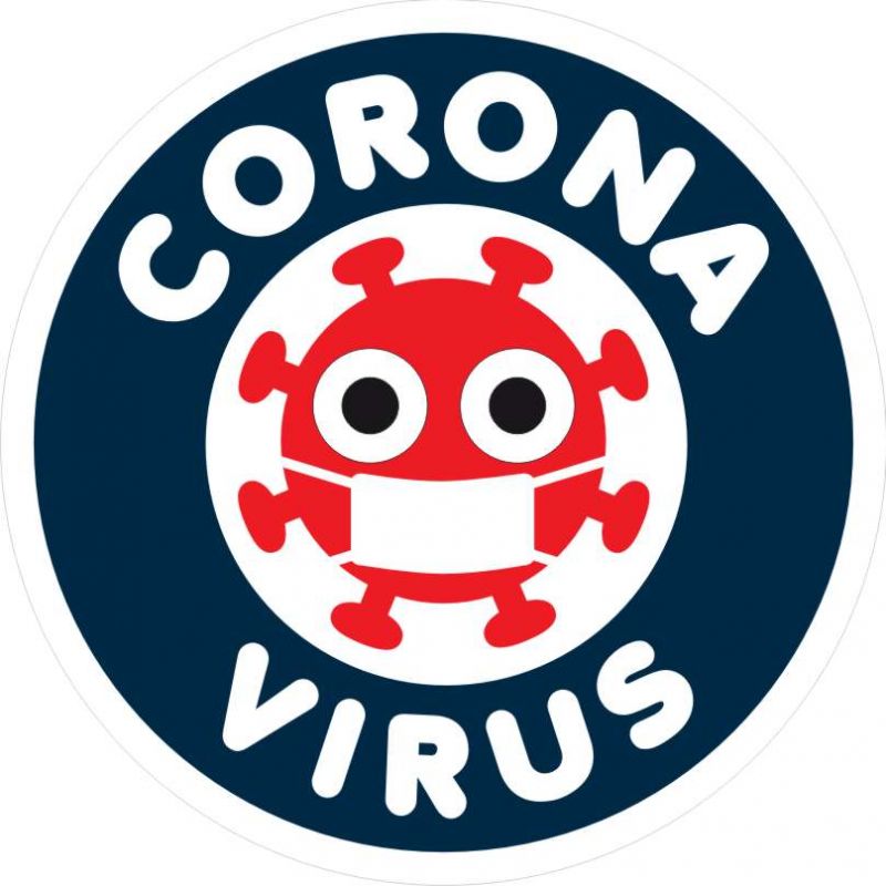 autocollant corona virus