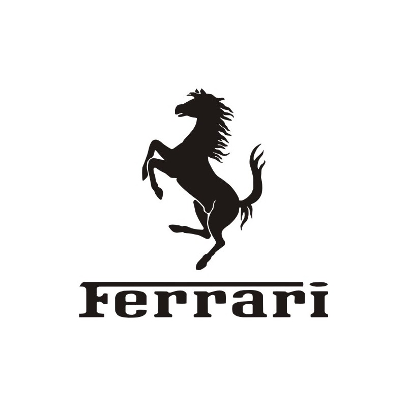 Autocollant Ferrari 4 - Taille et coloris au choix