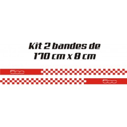 Kit 2 bandes damier Fiat 500