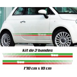 Kit autocollant bandes laterales Fiat 500