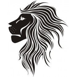 Sticker Tête de Lion design