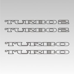 TURBO - TURBO2 Kit de 2 Stickers