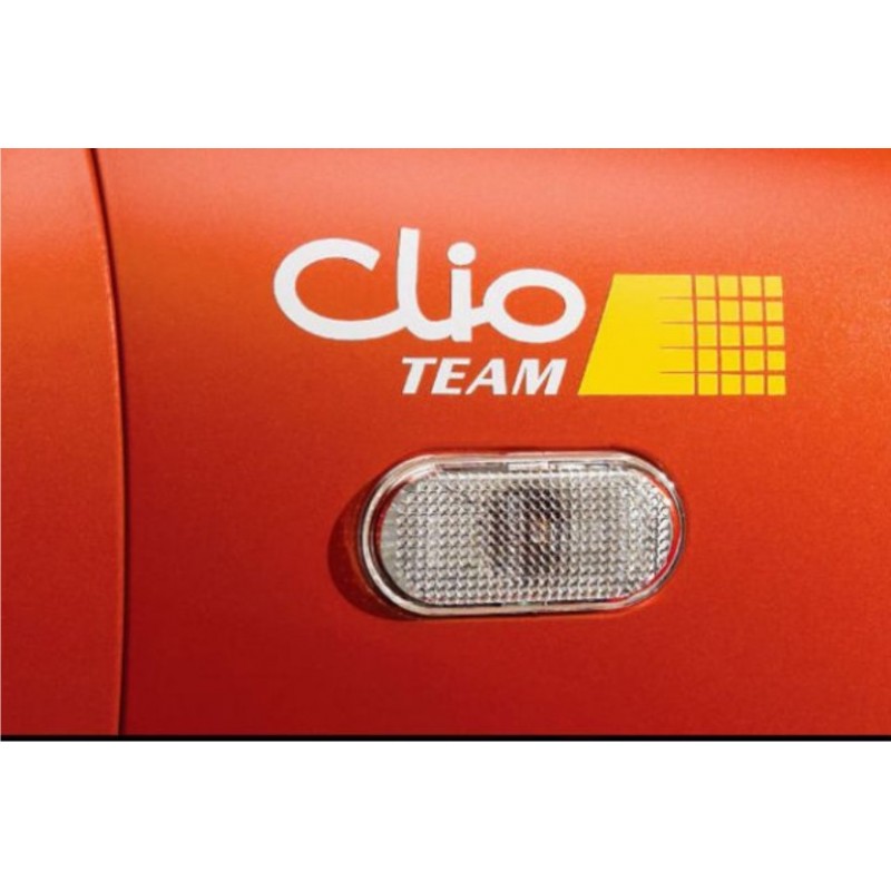 2 Autocollants Clio Team - 15 cm x 5 cm