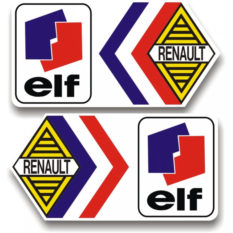 2 Stickers Renault Elf (Taille au Choix)
