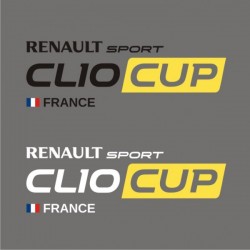 2 Stickers Clio Cup France