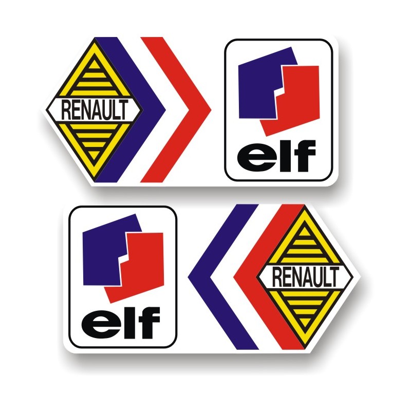 2 Stickers Renault Elf (Taille au Choix)