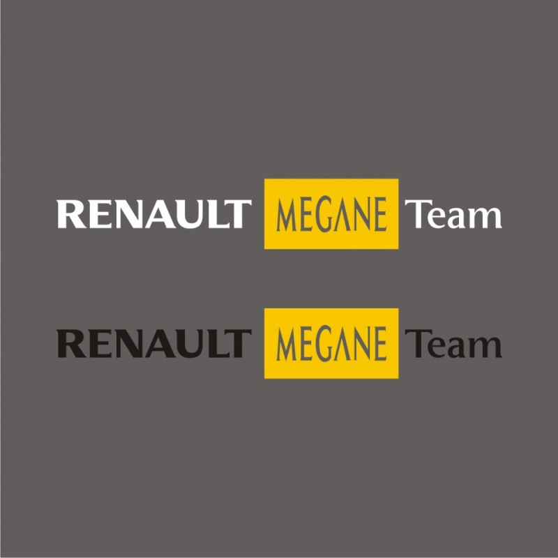 1 Sticker Renault Megane Team - Taille et Coloris au choix
