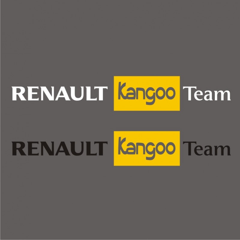 1 Sticker Renault Kangoo Team - Taille et Coloris au choix