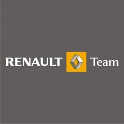 1 Sticker Renault Team - Taille et Coloris au choix