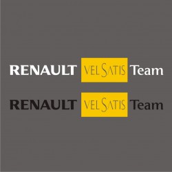 1 Sticker Renault Velsatis Team - Taille et Coloris au choix