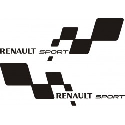 2 Stickers Renault Sport 10 - Taille et Coloris au choix