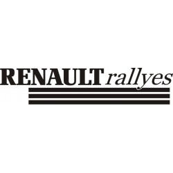 Sticker Renault Rallyes - Taille et Coloris au choix
