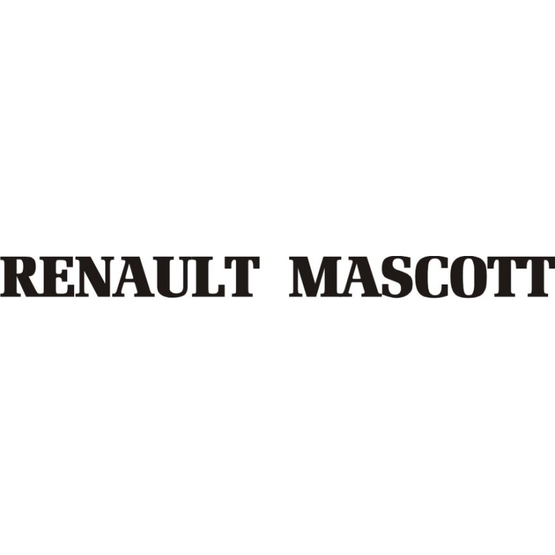 Sticker Renault Mascott - Taille et Coloris au choix