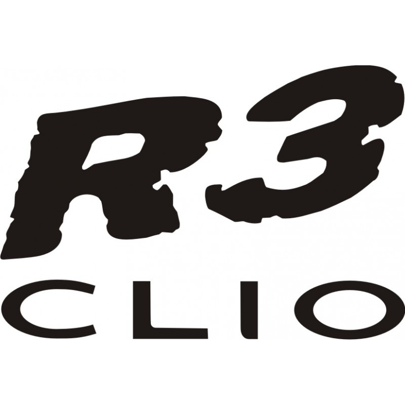 Sticker Renault Clio R3 - Taille et Coloris au choix