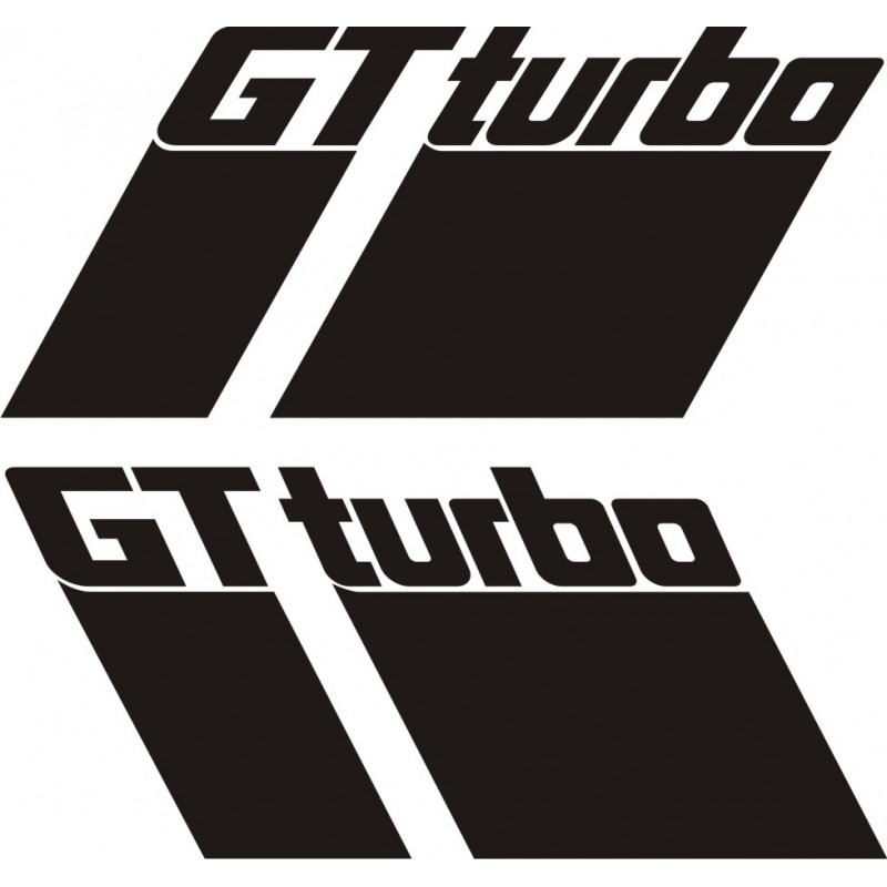 Kit 2 Stickers GT Turbo - Taille et Coloris au choix