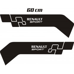 Kit 2 autocollants Ailes/Portes Renault Sport (coloris au choix)