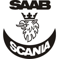 Sticker Saab Scania 7 - Taille et Coloris au choix